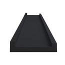 Picture Frame Ledge Shelves 2 Pcs Black 80 X 9 X 3 Cm Mdf
