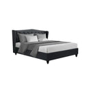 Pier Bed Frame Fabric Charcoal King