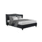 Pier Bed Frame Fabric Charcoal King
