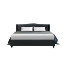 Pier Bed Frame Fabric Charcoal King