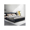 Pier Bed Frame Fabric Charcoal King