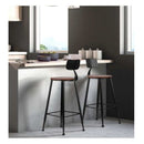 Pine Wood Metal Frame Bar Stools Set of 2
