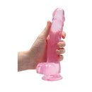 Realrock 8 Inches Realistic Dildo With Balls Pink