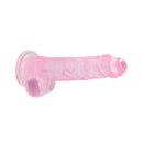 Realrock 8 Inches Realistic Dildo With Balls Pink