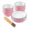 Pink Ceramic Dinnerware Set Of 10B
