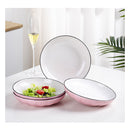 Pink Ceramic Dinnerware Set Of 10B