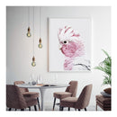 Pink Galah White Frame Canvas Wall Art