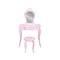 Pink Kids Vanity Dressing Table Stool Set Mirror Makeup