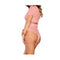 Pink Lace Bra Top Lingerie Set Short Sleeve