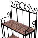 Plant Stand Display Mosaic Pattern - Terracotta