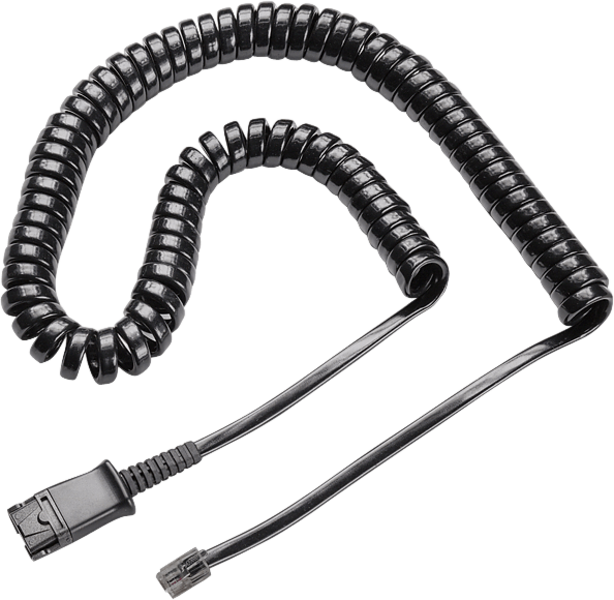 Plantronics Cable, Coil, Qd To Male Modular Plug M12/M22, Vista U10