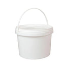 Plastic White Buckets Handle Lid Food Grade Storage Pail