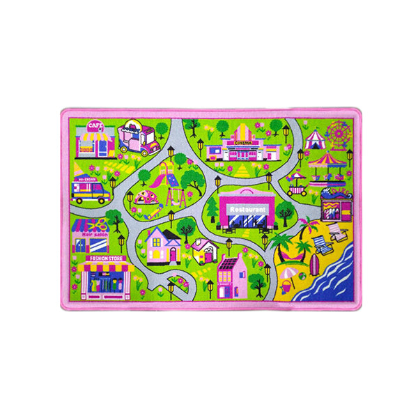 Playmat Pink Track Rug 100 X 150 Cm