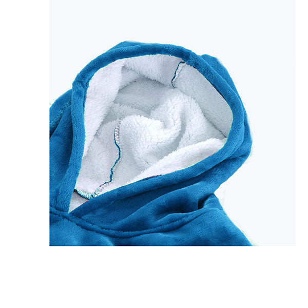 Plush Fleece Sherpa Hoodie Sweatshirt Blanket Pajamas
