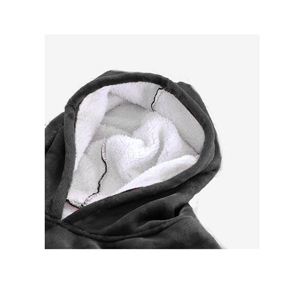 Plush Fleece Sherpa Hoodie Sweatshirt Blanket Pajamas