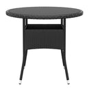 Poly Rattan Black 5 Piece Garden Dining Set