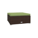 Poly Rattan Brown Garden Lounge Set 4 Piece With Cushions