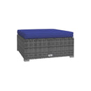 Poly Rattan Brown Garden Lounge Set 4 Piece With Grey Cushions