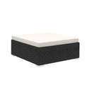 Poly Rattan Garden Seat Set (15 pcs.) - Black