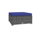 Poly Rattan Grey 6 Piece Garden Lounge Set With Cushions