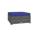 Poly Rattan Grey Garden Lounge Set 5 Piece With Cushions