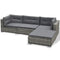 Poly Rattan 17-Piece Garden Sofa Set (Grey)
