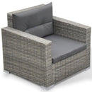 Poly Rattan 17-Piece Garden Sofa Set (Grey)