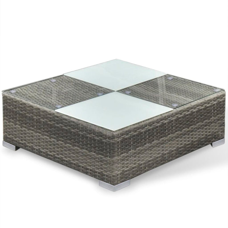Poly Rattan 17-Piece Garden Sofa Set (Grey)