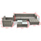 Poly Rattan 17-Piece Garden Sofa Set (Grey)