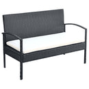 Poly Rattan 7-Piece Garden Sofa Set - Black