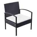 Poly Rattan 7-Piece Garden Sofa Set - Black