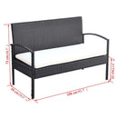Poly Rattan 7-Piece Garden Sofa Set - Black