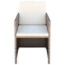 Poly Rattan Dining Chairs (2 Pcs) - Grey/Beige