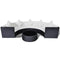 Poly Rattan Garden Half-Round Sofa Set - Black