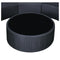 Poly Rattan Garden Half-Round Sofa Set - Black