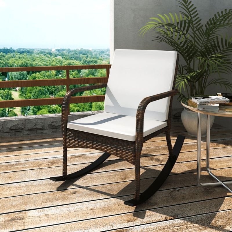 Poly Rattan Garden Rocking Chair