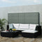 Poly Rattan Garden Sofa Set (14 Pcs) - Black