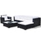Poly Rattan Garden Sofa Set (17 Pcs) - Black