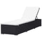 Poly Rattan Sun Lounger 195 x 60 x 31 Cm - Black