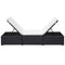 Poly Rattan Sun Lounger 195 x 60 x 31 Cm - Black
