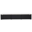 Poly Rattan Sun Lounger 195 x 60 x 31 Cm - Black