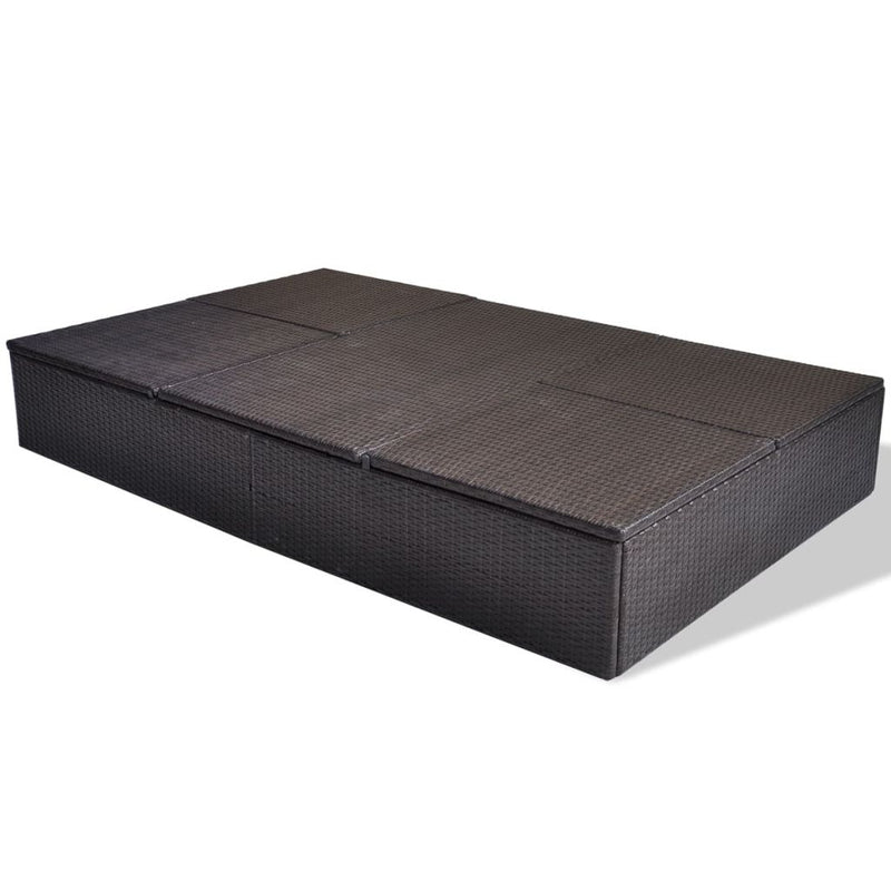 Poly Rattan Sunlounger (Brown)