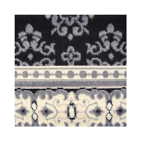 Polypropylene Ruby Black Hallway Runner Rug