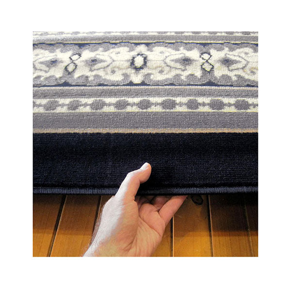 Polypropylene Ruby Black Hallway Runner Rug
