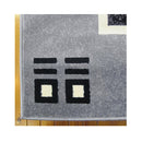 Polypropylene Ruby Black Machine Knotted Rug