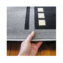 Polypropylene Ruby Black Machine Knotted Rug