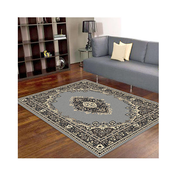 Polypropylene Ruby Grey Non Shedding Rug