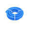 Pool Hose With Clamps Blue