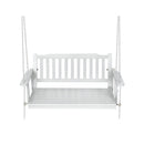 Porch Swing Chair Chain Garden Bench Outdoor Furniture Wooden White