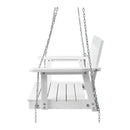 Porch Swing Chair Chain Garden Bench Outdoor Furniture Wooden White
